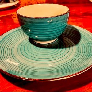Turquoise party platter. SOLD